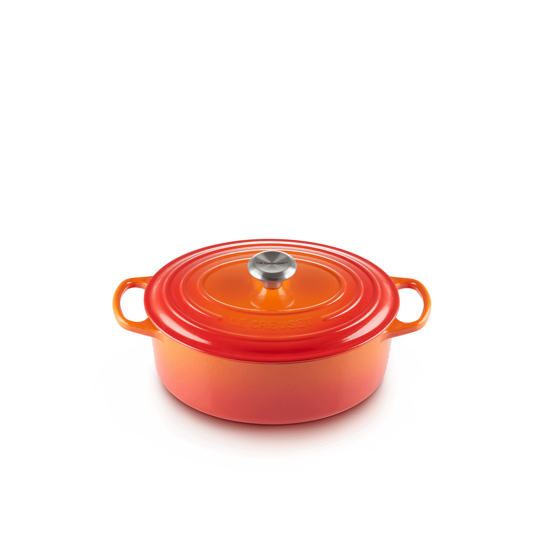 Le Creuset, Gusseisen - Bräter oval Signature, 31 cm/ 6,3 ltr., Fb. Ofenrot
