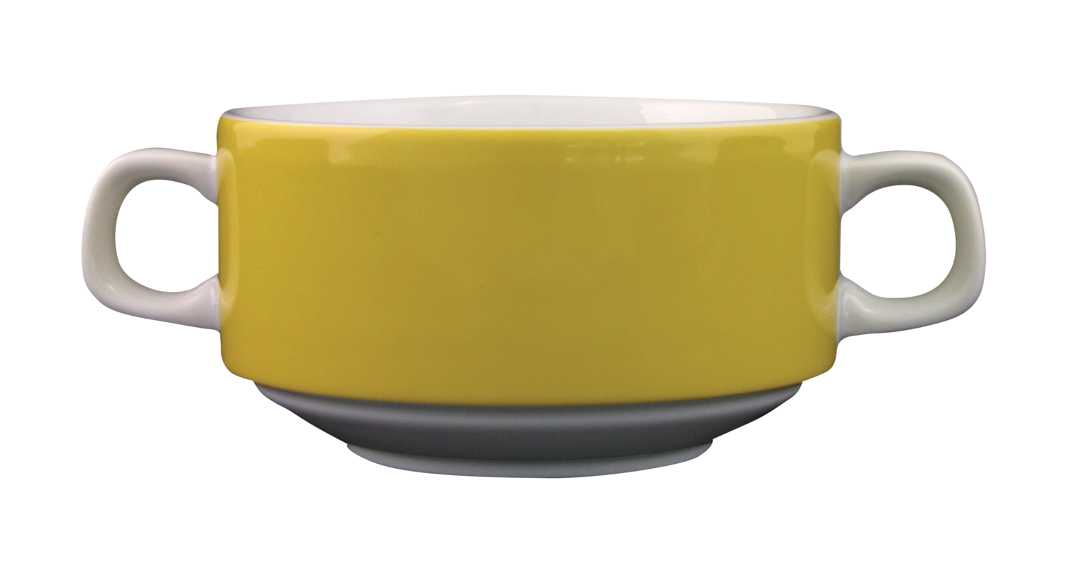 Eschenbach, Color - Suppen-Obere stapelbar, weiss/ gelb, 0,26 ltr.