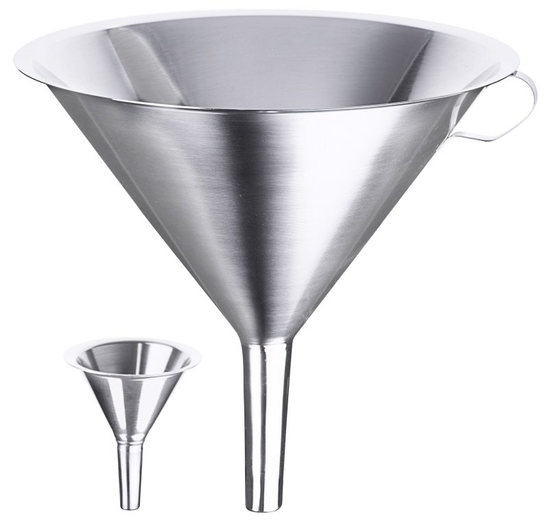 Trichter, I: 0,25 ltr., D: 11 cm, H: 13,5 cm, Edelstahl