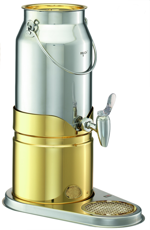 ELEGANCE Milchkanne 5 ltr., Gold, Edelstahlhahn, L: 370 mm, B: 235 mm, H: 440 mm