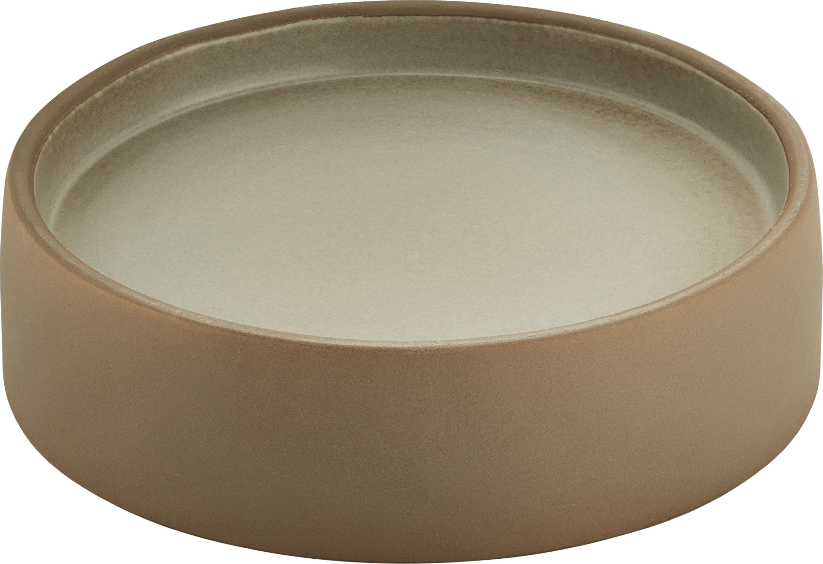 Playground, Steinzeug - 2in1 ARTISAN : Teller beige-grau, flach/ tief, 16 x 4,5 cm