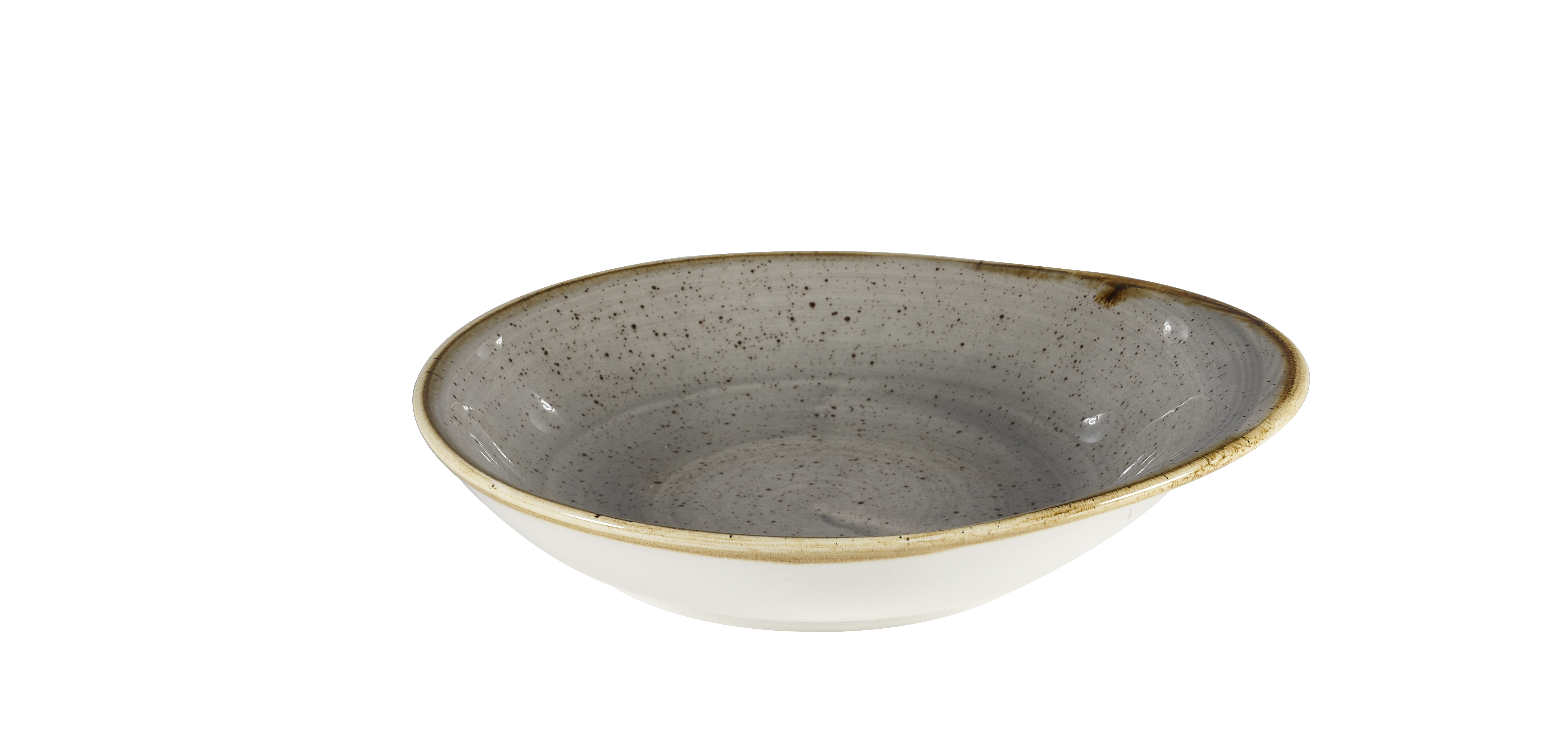 Churchill, Stonecast : Peppercorn Grey - Schale rund organisch, 18,5 x 16,8 cm/ 0,3 ltr.