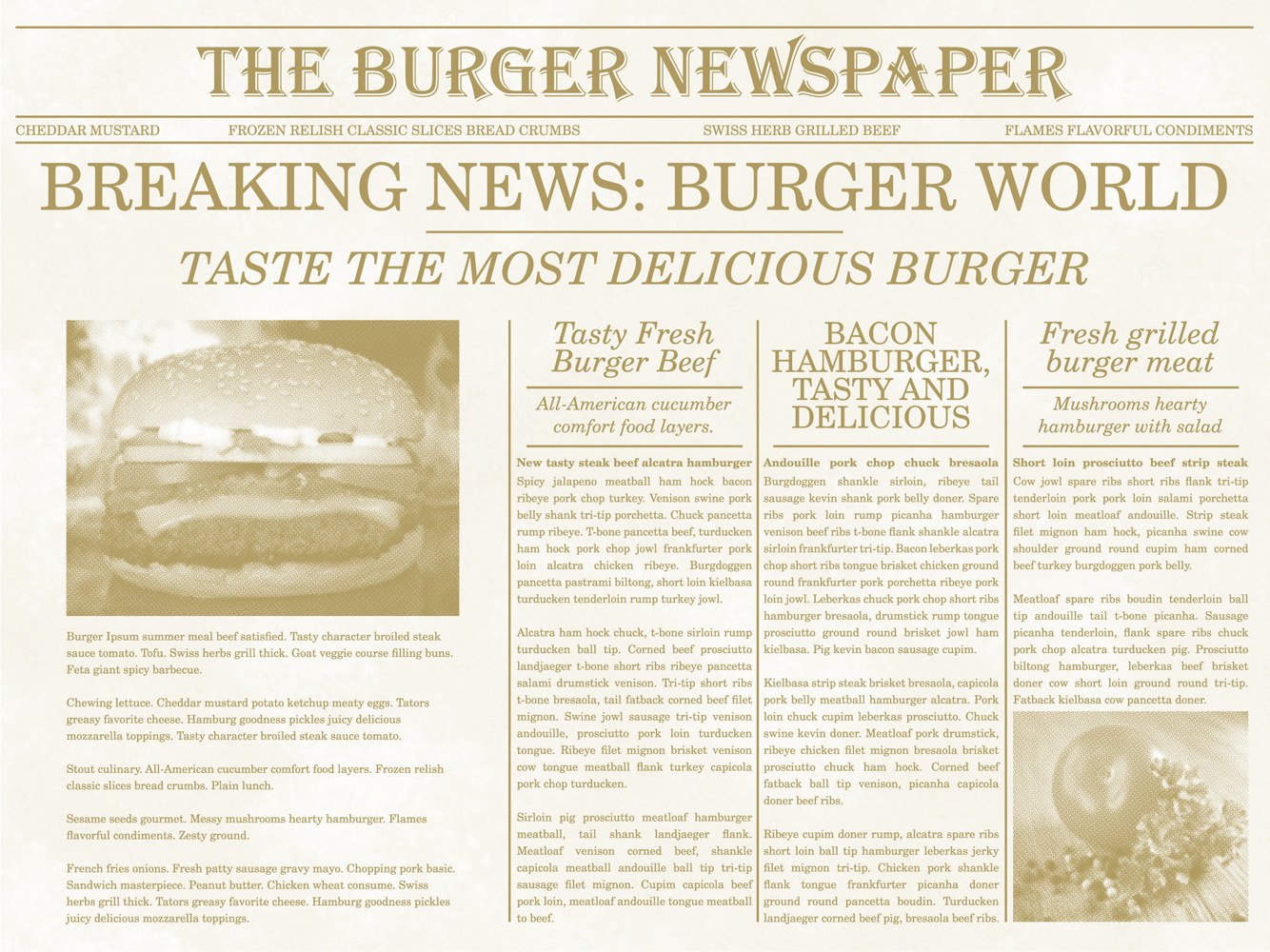 Tischsets - NEWSPAPER Papier 40 x 30 cm