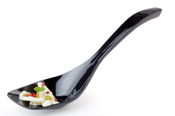 Servierlöffel PROFI, MINI 7 x 6,5 cm, Länge: 26,5 cm, Melamin, schwarz