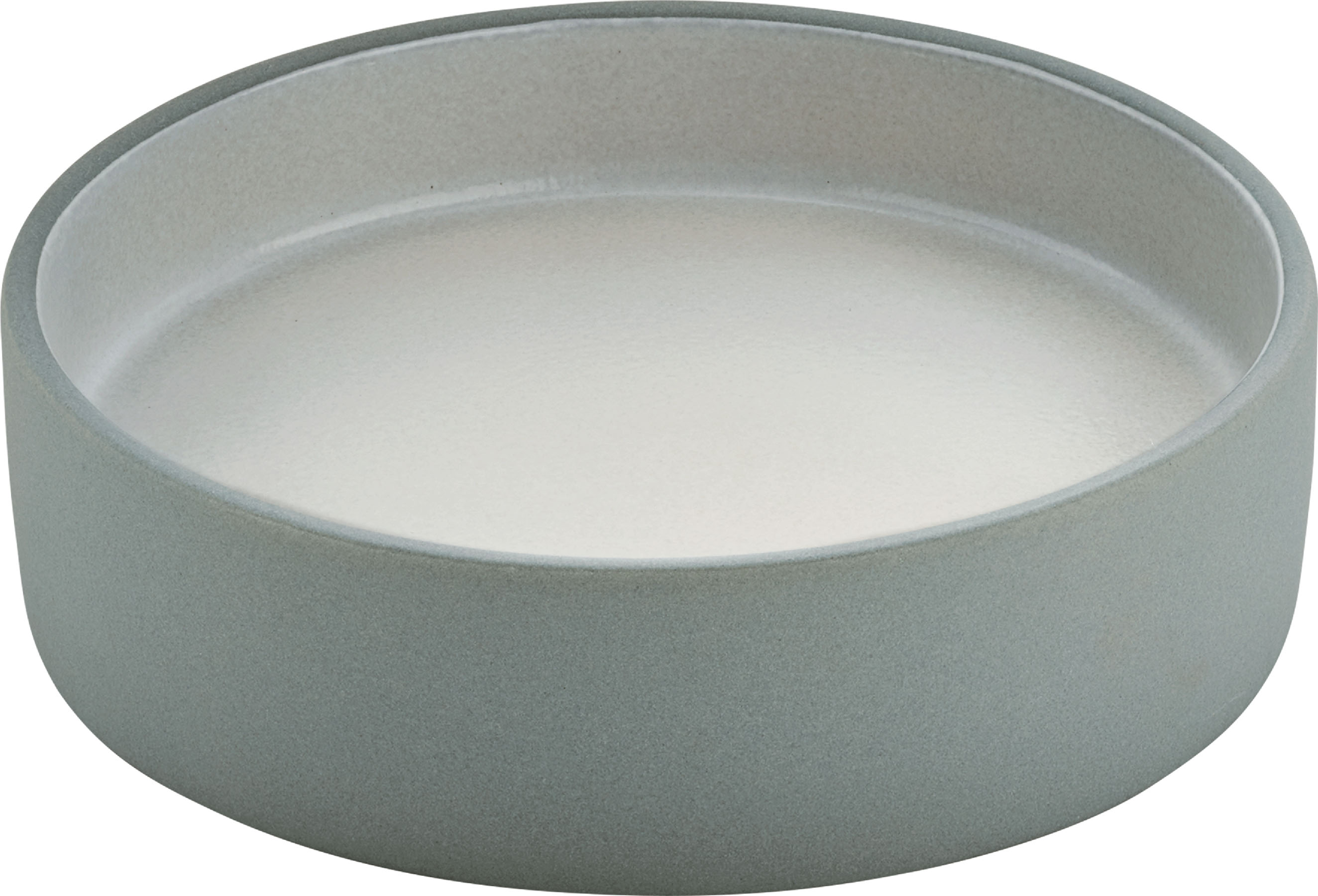 Playground, Steinzeug - 2in1 ARTISAN : Teller grau-weiss, flach/ tief, 16 x 4,5 cm