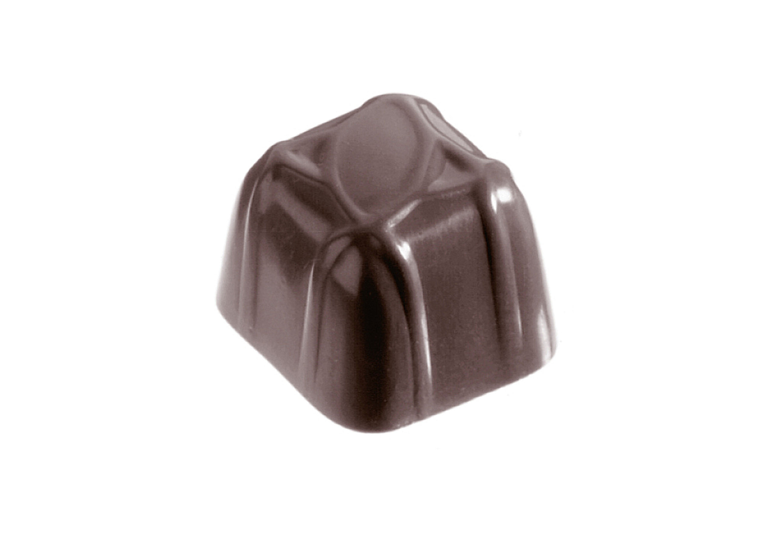 Schokoladen- Form Überziehpraline, 275 x 135 mm, 3 x 8 Stück 25 x 25 x 20 mm