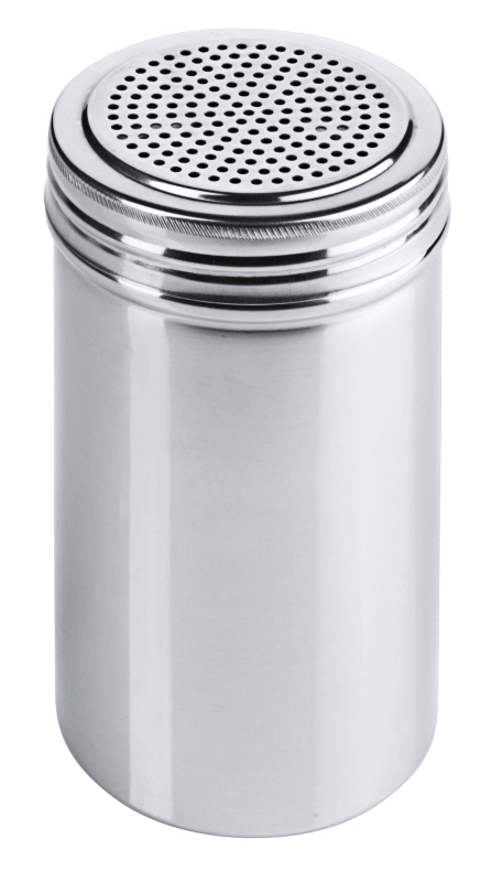 Streuer ohne Griff, I: 0,45 ltr., D: 7 cm, H: 13,5 cm, Edelstahl
