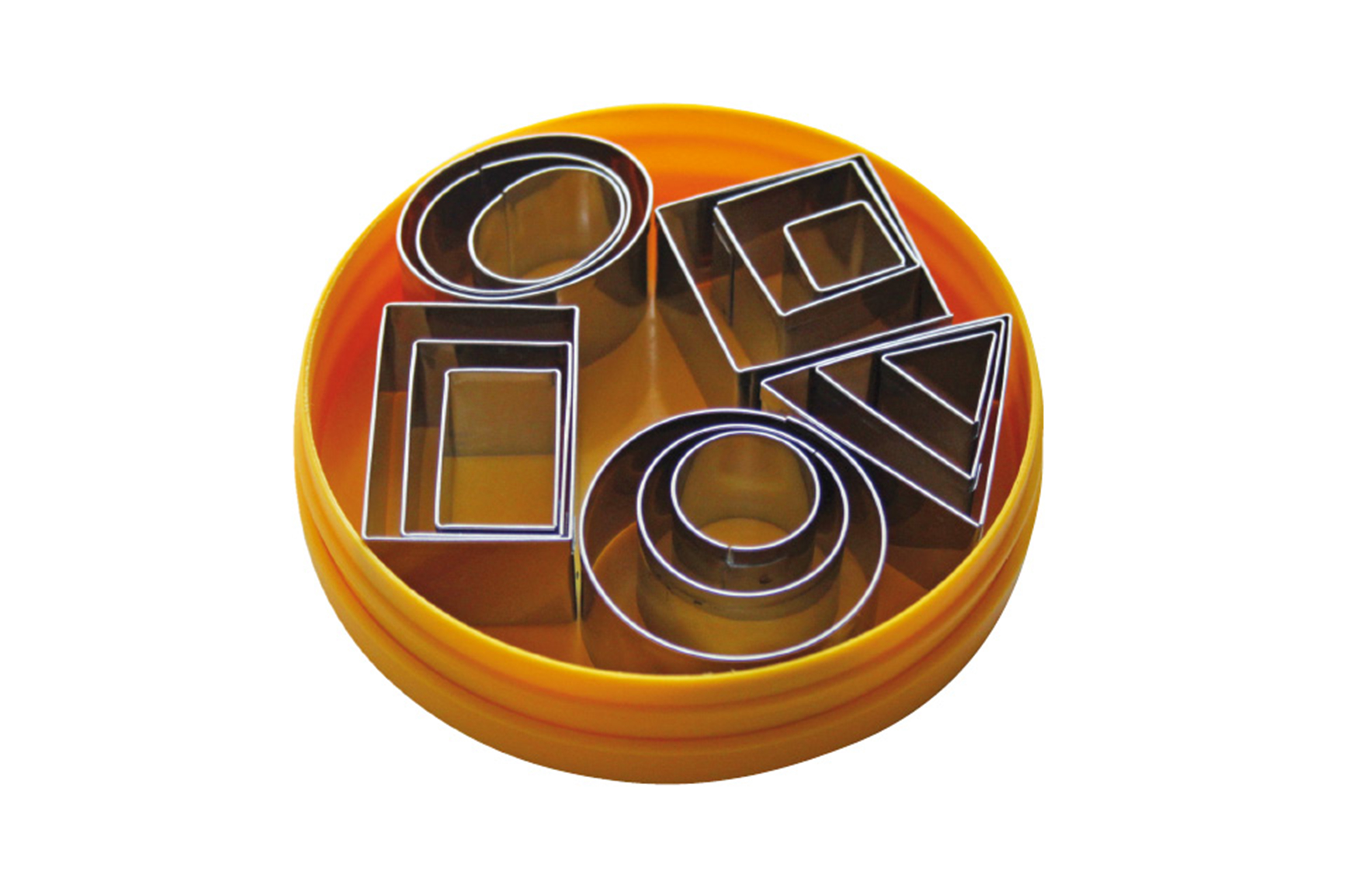 Dekor-Ausstecher im Satz Geometrie 15-teilig, Edelstahl