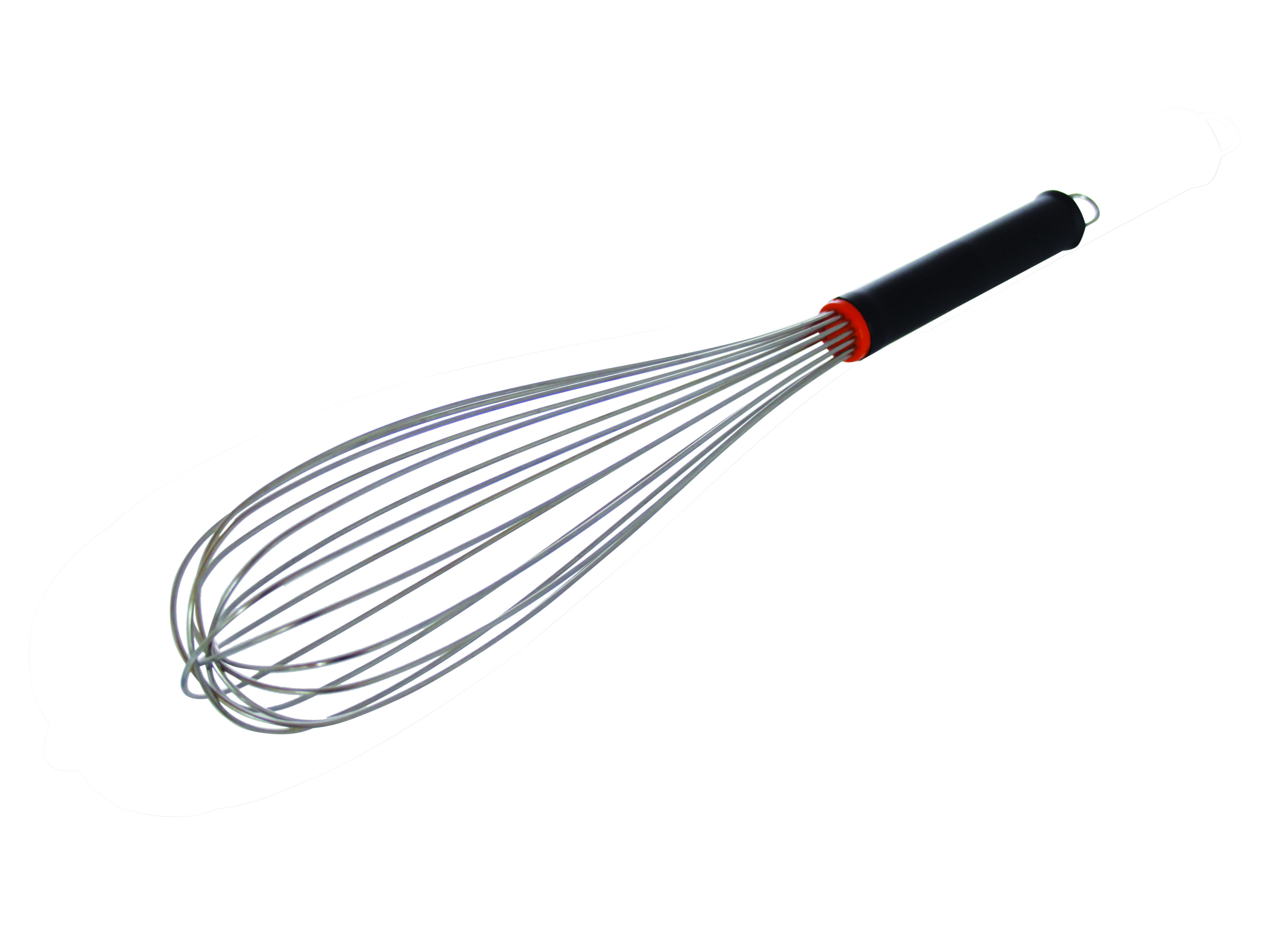 Rührbesen 16 Drähte Edelstahl, 400 mm, Griff Nylon PP schwarz