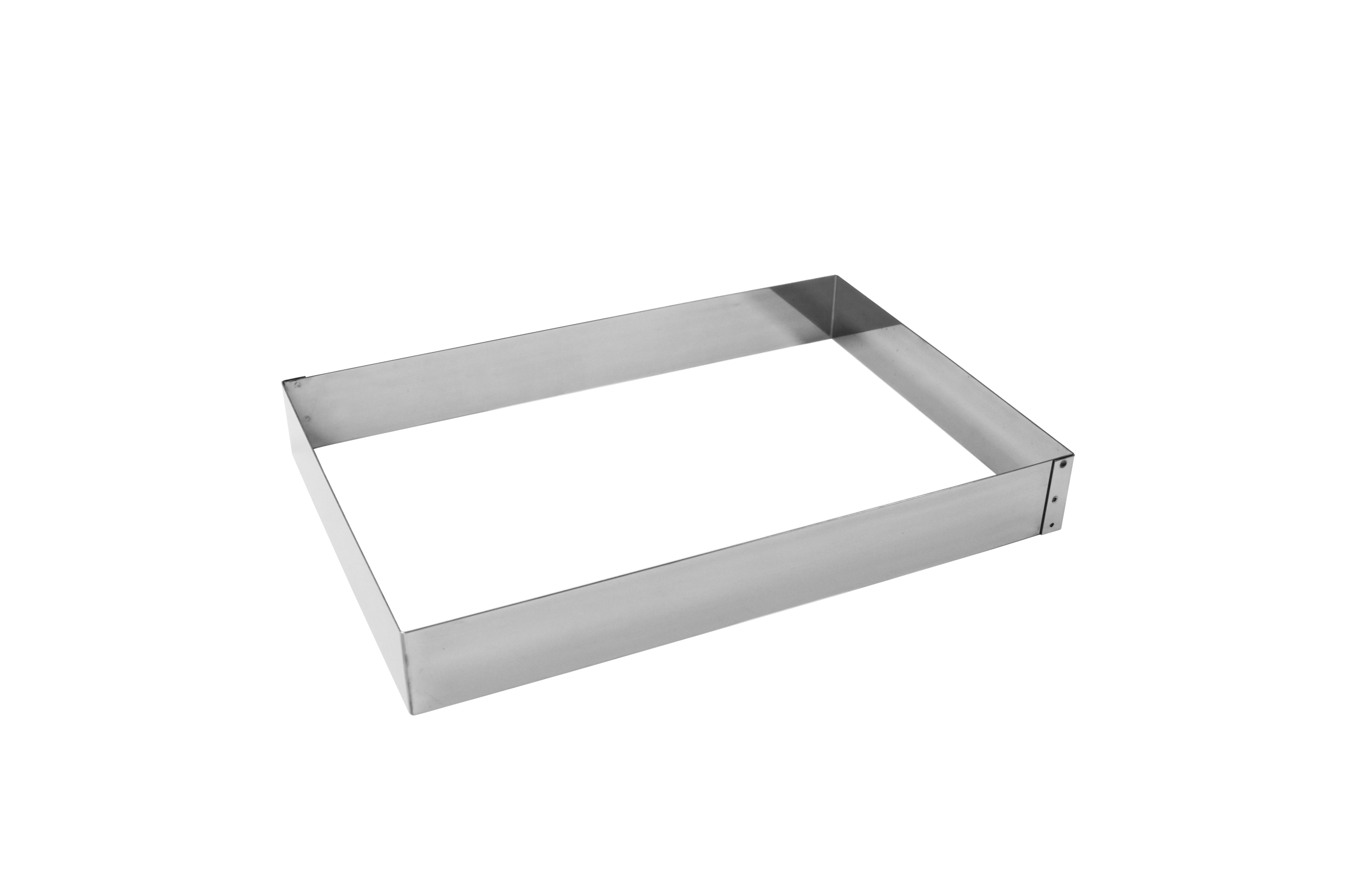 Tortenring Rechteck, Edelstahl, 26 x 38 x 5 cm