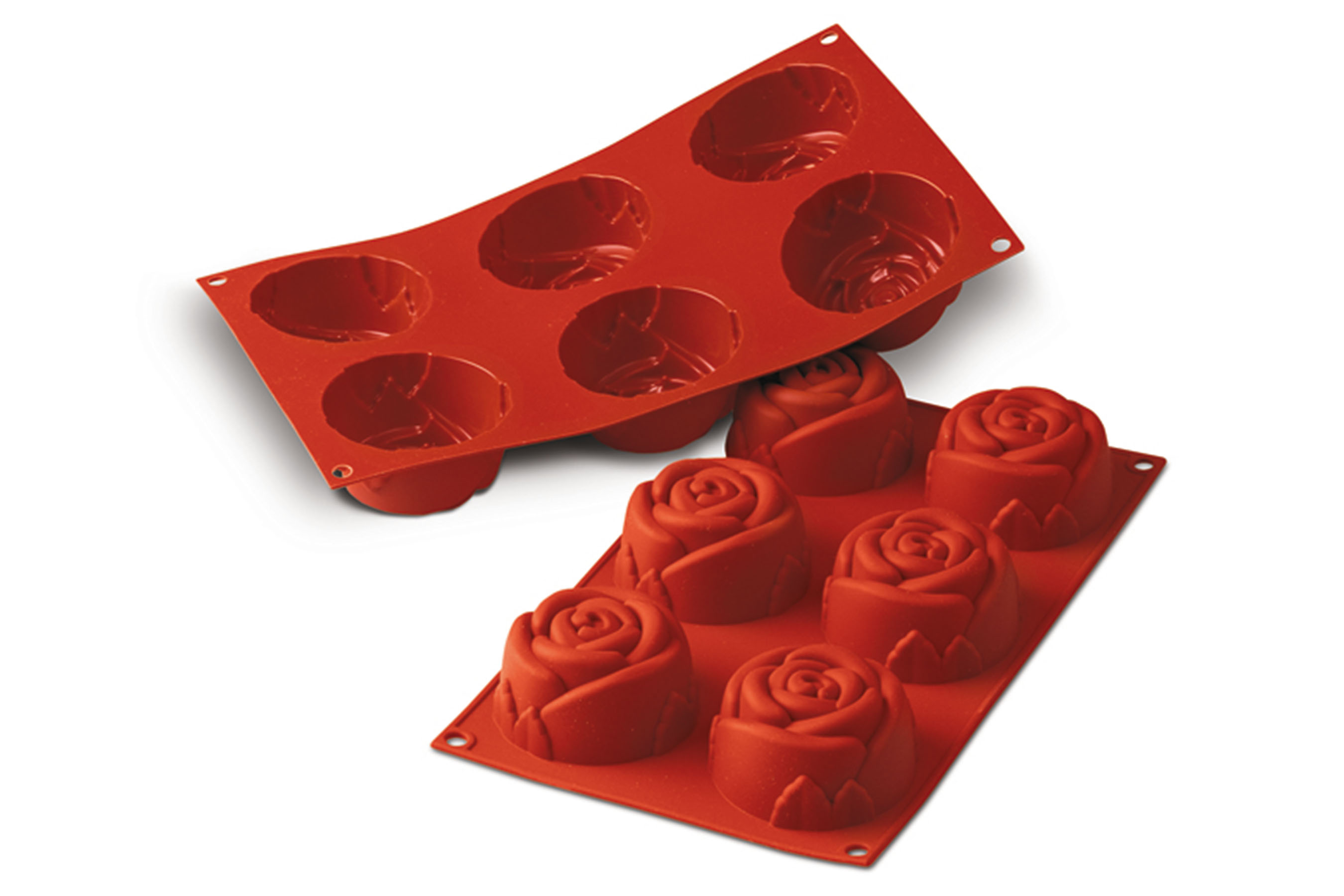 Silikon - Backform Rose, D: 76 mm, H: 40 mm