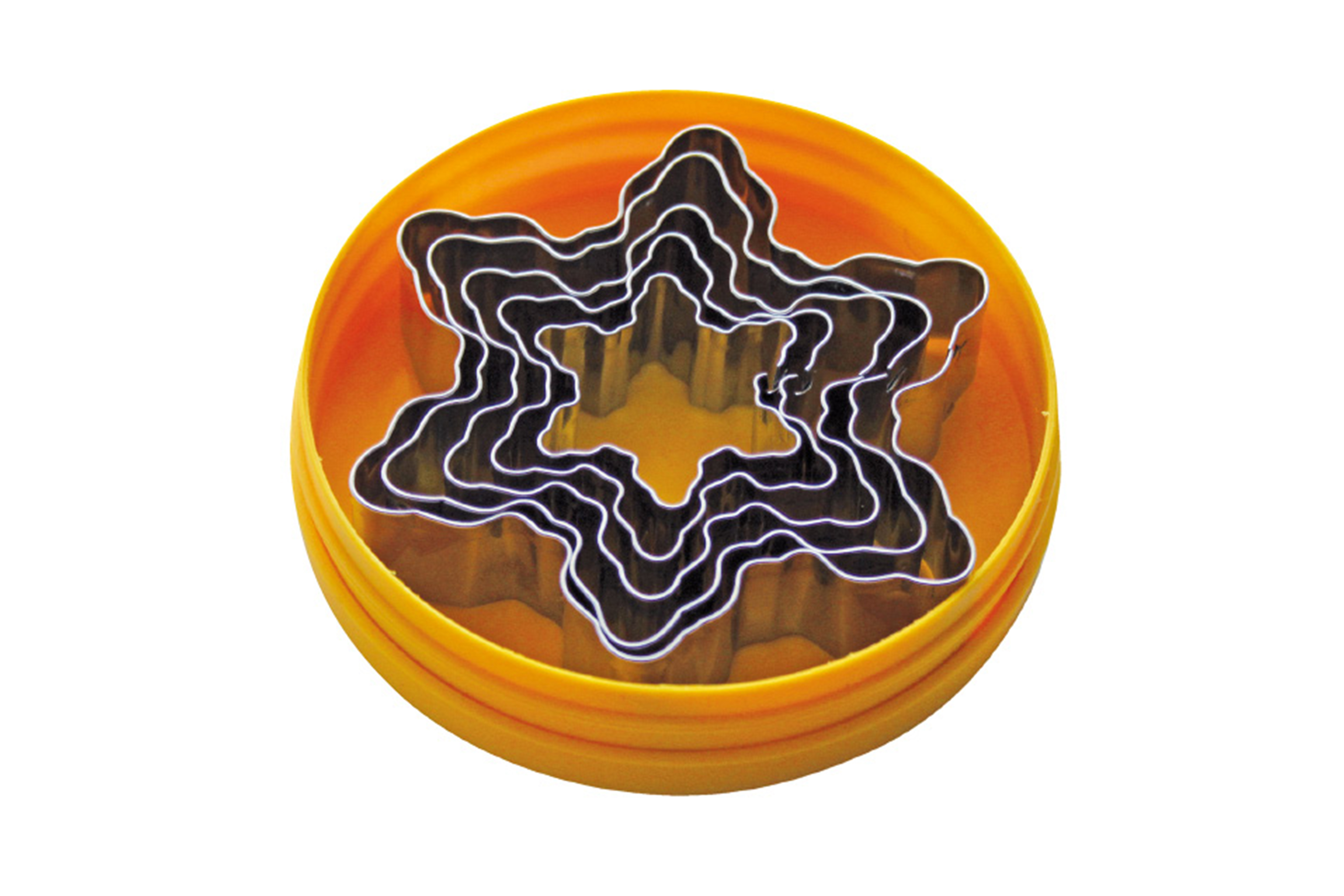 Dekor-Ausstecher im Satz Schneeflocke5-teilig, Edelstahl