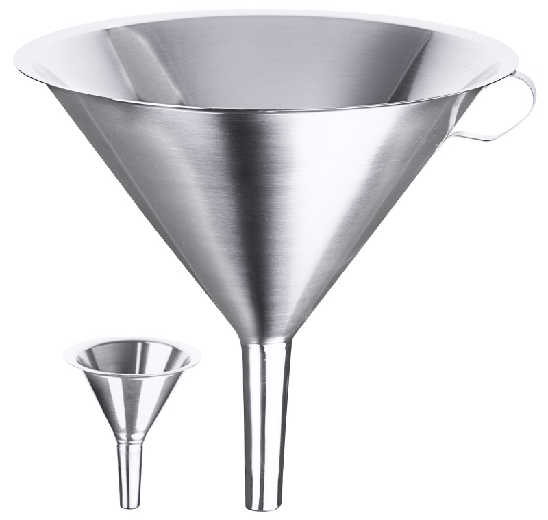 Trichter, I: 0,1 ltr., D: 9 cm, H: 12 cm, Edelstahl