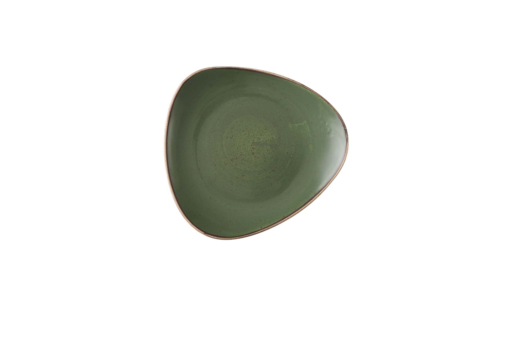 Churchill, Stonecast : Sorrel Green - Teller flach dreieckig, 24,5 cm