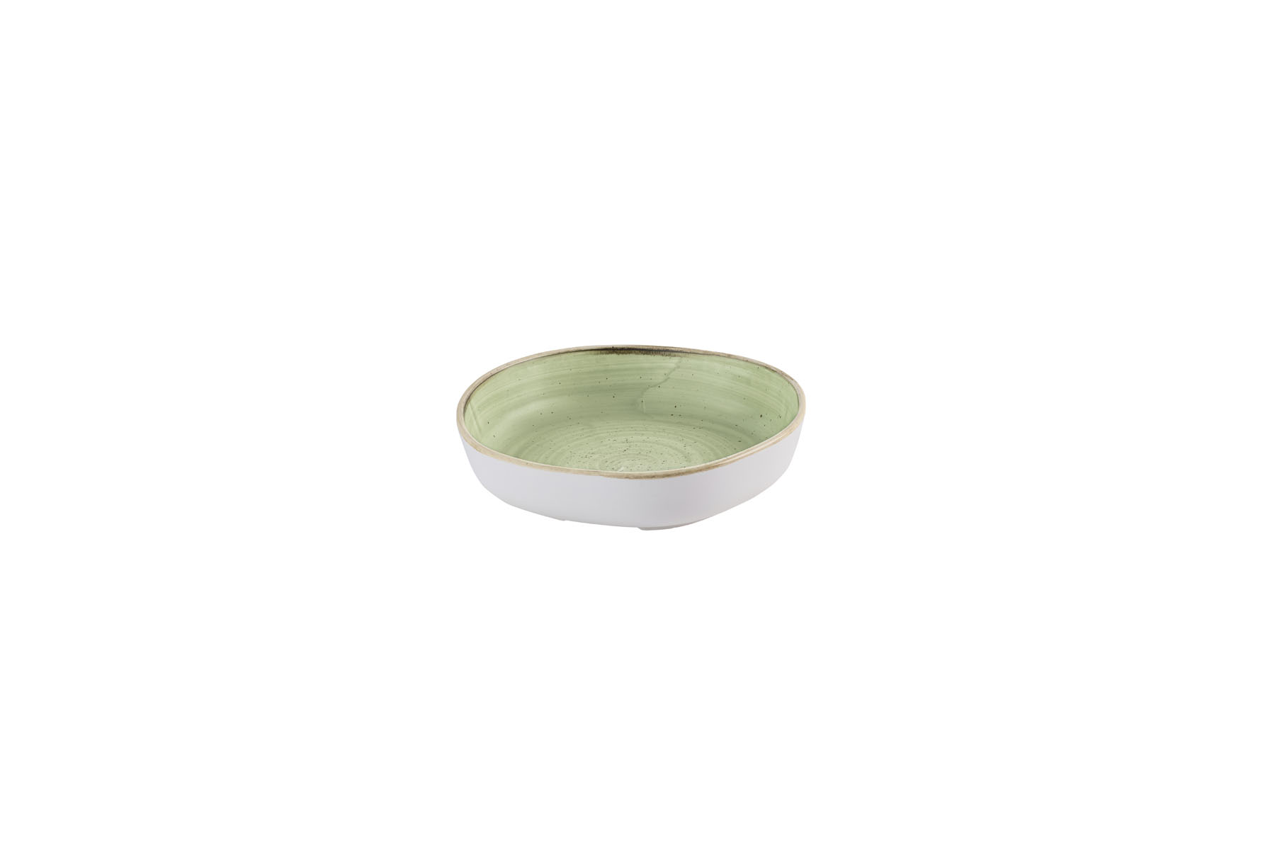 Churchill, Stonecast : Sage Green - Teller tief organisch m. erhöhten Rand, 20 x 4,5 cm