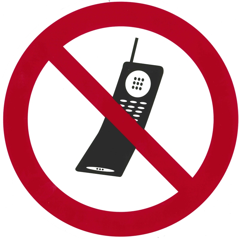 Schild HANDY VERBOTEN, selbstklebende PVC-Folie, D: 10 cm