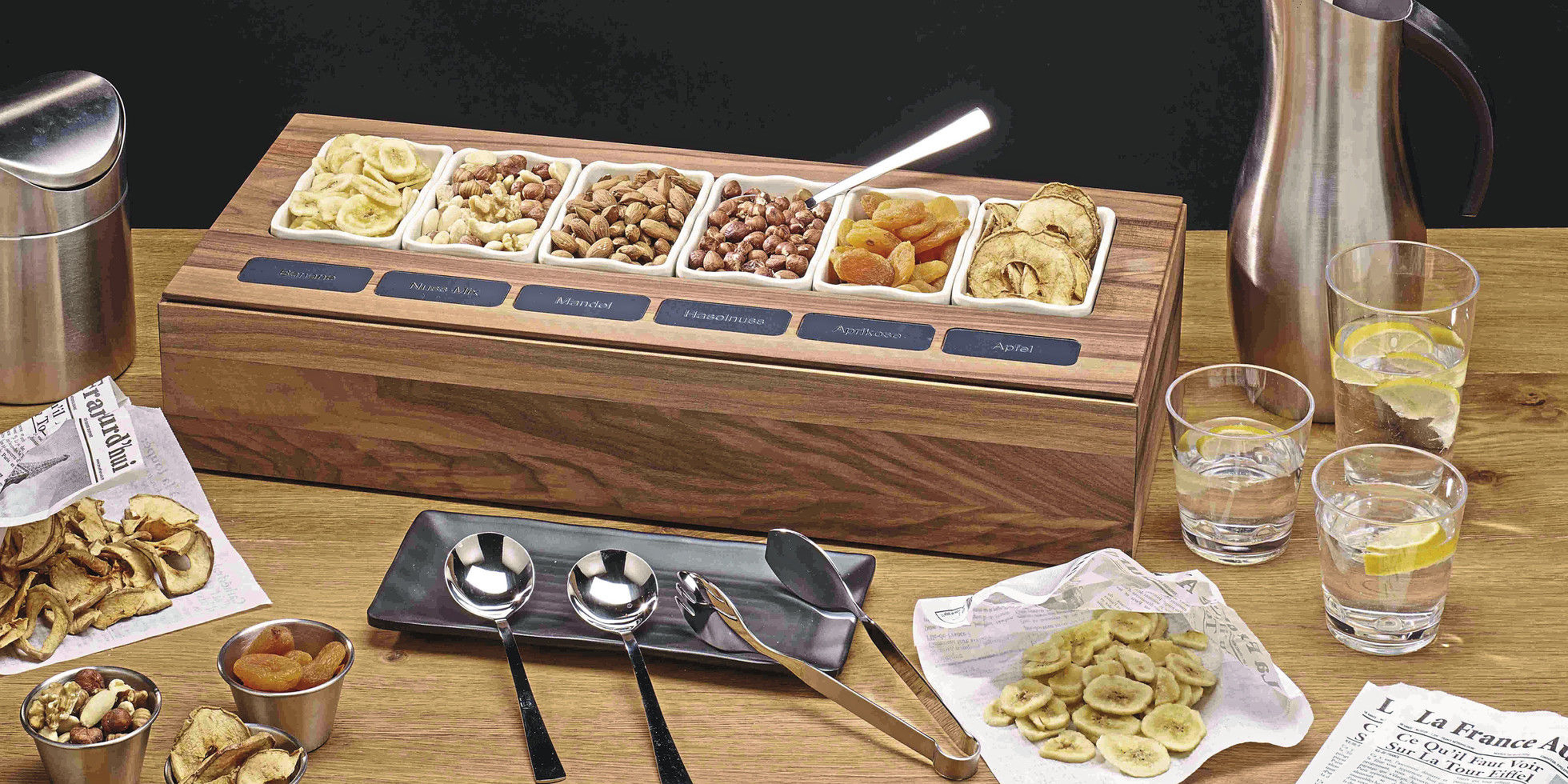 BOX Brain Food Walnut, Farbe: Eiche natur, T: 250 mm, B: 565 mm, H: 120 mm