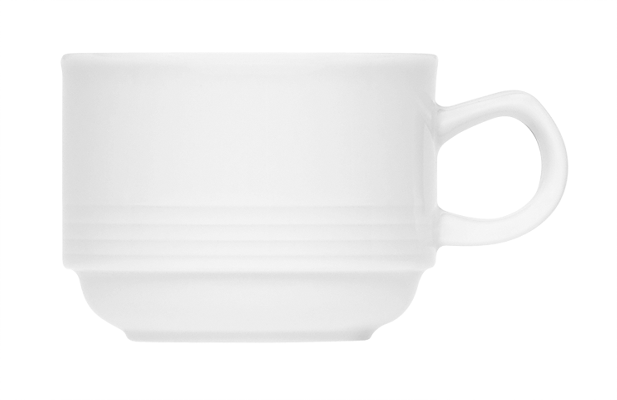 Bauscher, Dialog - Tasse-Obere stpb., weiss, uni, 0,22 ltr.
