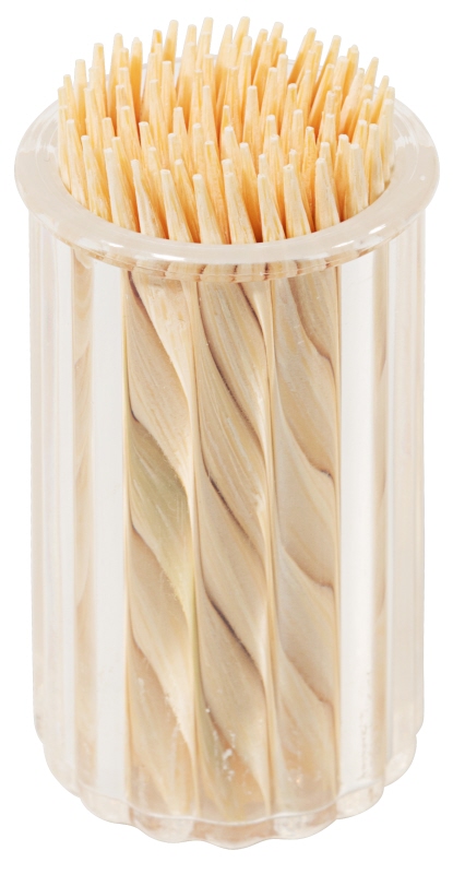 Ersatzbehälter für Zahnstocher aus Kunststoff, transparent