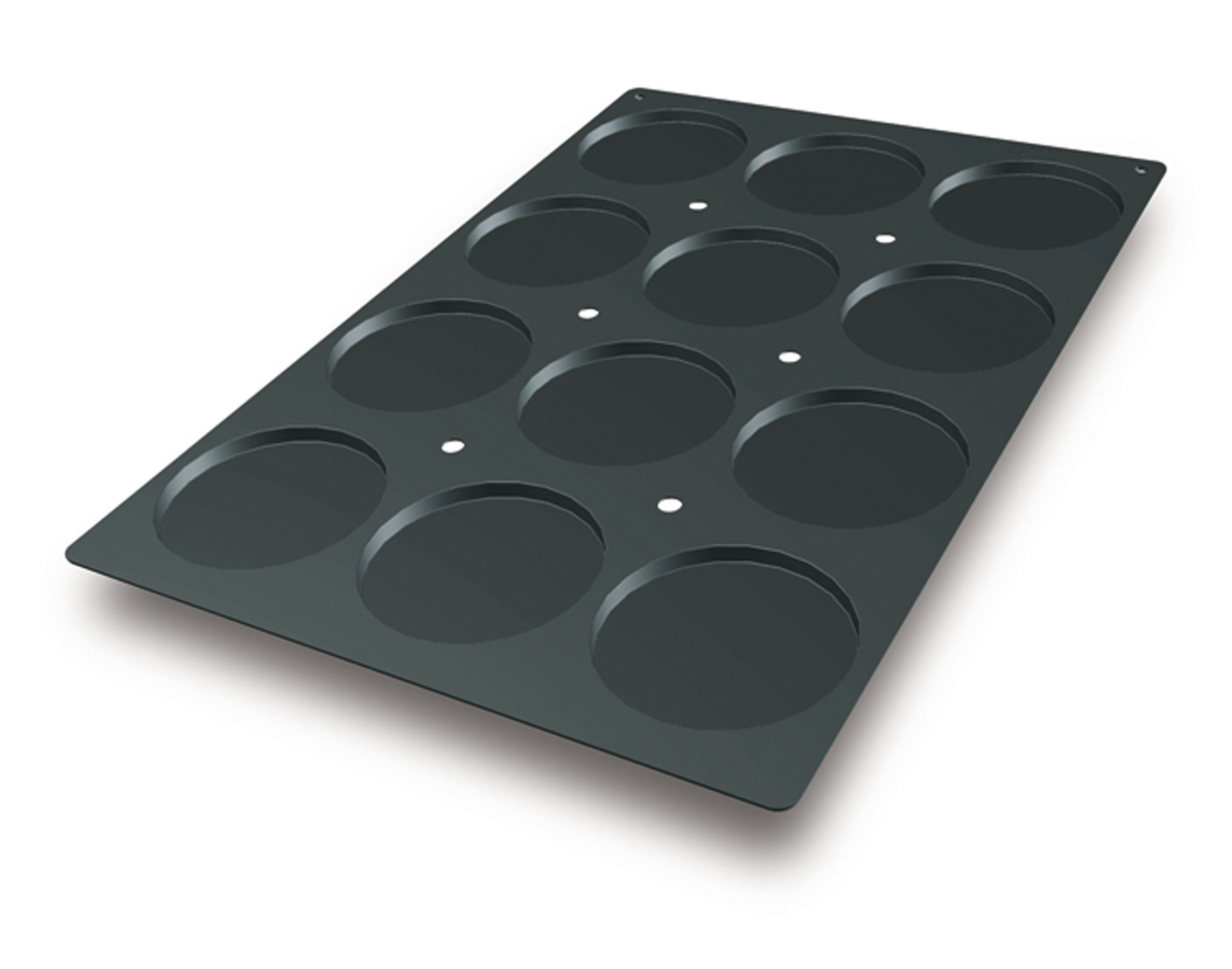 Silikon - Backform 400 x 600 mm, Biskuit Mini, 12 x 112 ml, D: 120 mm, H: 10 mm