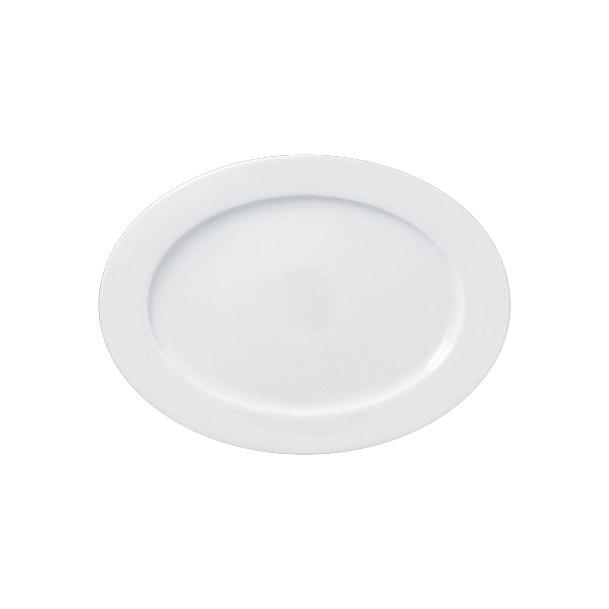 Platte oval, uni, weiss, 28,2 x 20,4 x 2,2 cm