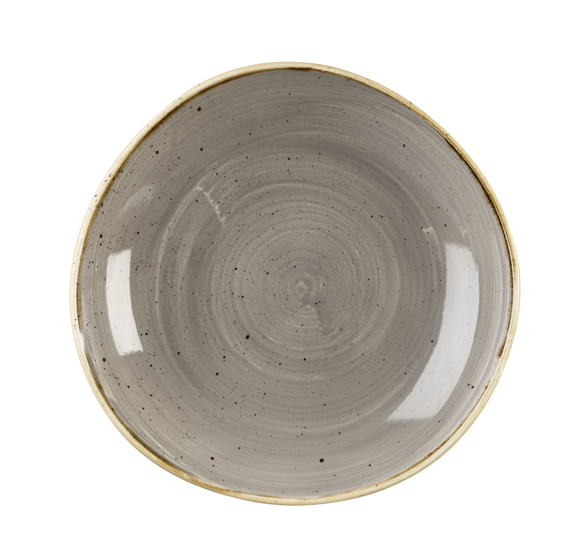 Churchill, Stonecast : Peppercorn Grey - Teller tief rund Organisch, 25,3 cm/ 1,1 ltr.