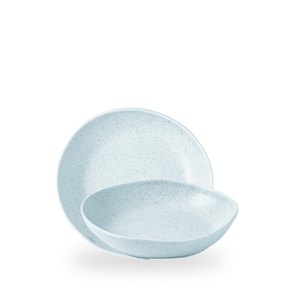 Churchill, Stonecast Natural : Duck Egg Blue - Schale tief Organisch, 21,5 x 4,5 cm/ 0,77 ltr.