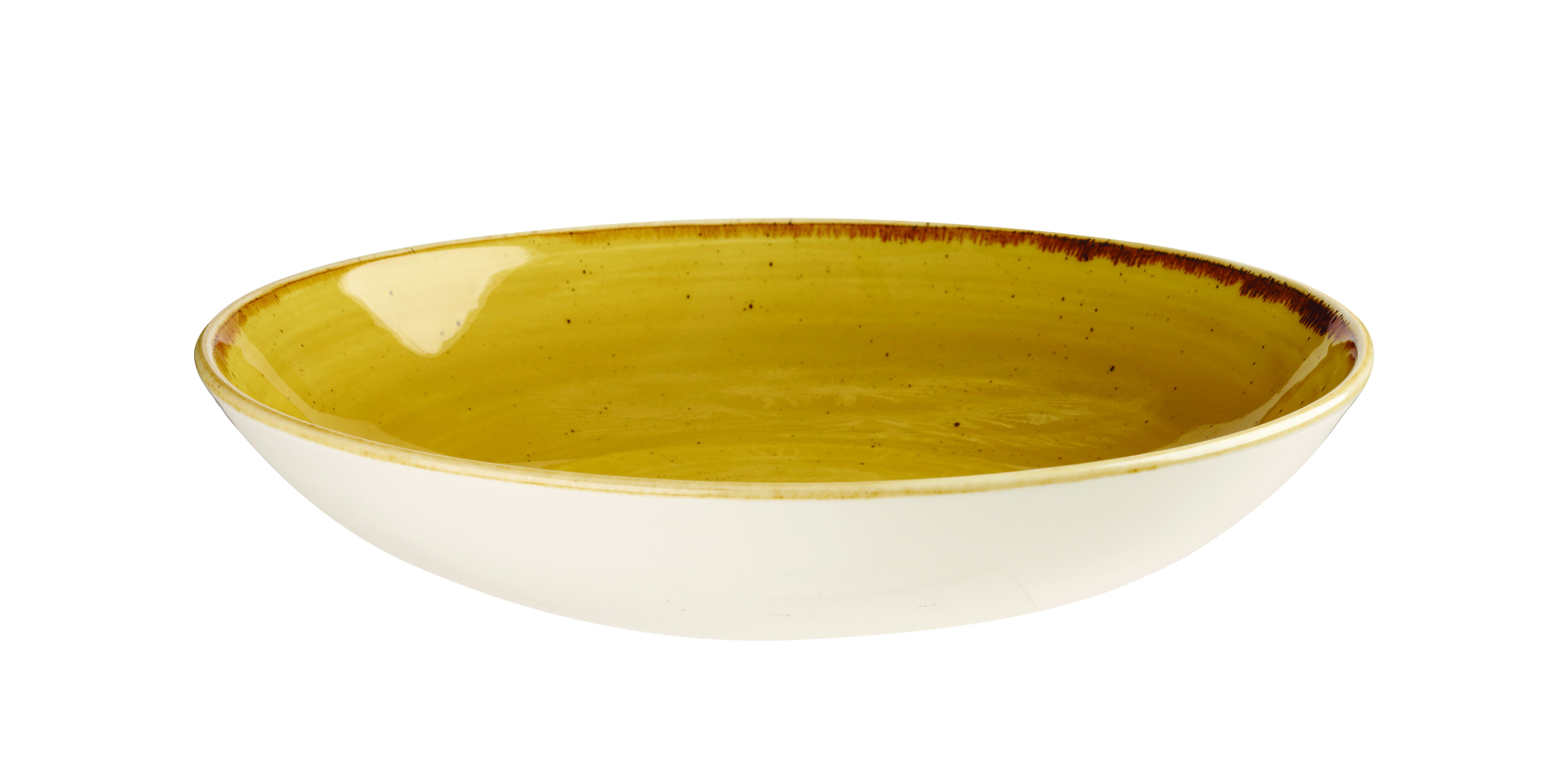 Churchill, Stonecast : Mustard Seed Yellow - Teller tief Coup, 24,8 cm/ 1,11 ltr.