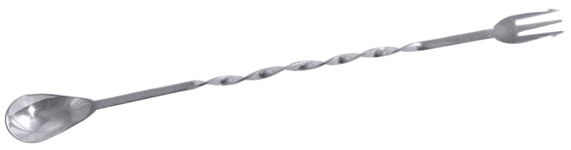 Barlöffel mit Gabel, japanischer Typ, Edelstahl, L: 24,5 cm