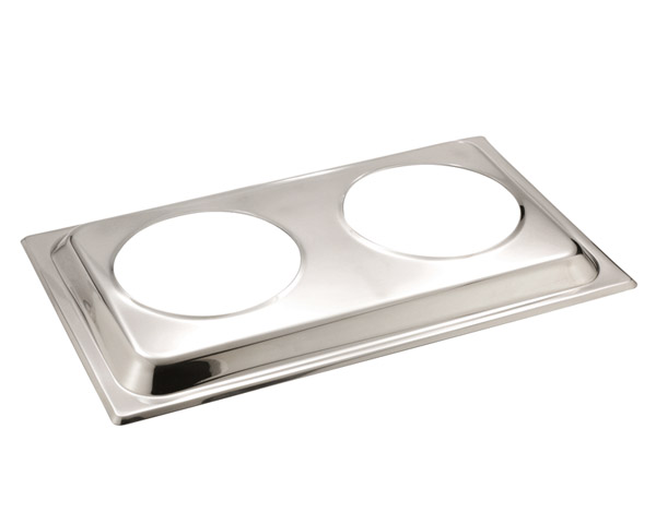 Bain-Marie Lochdeckel ca. 54 x 33,5 cm, 18/10 Edelstahl