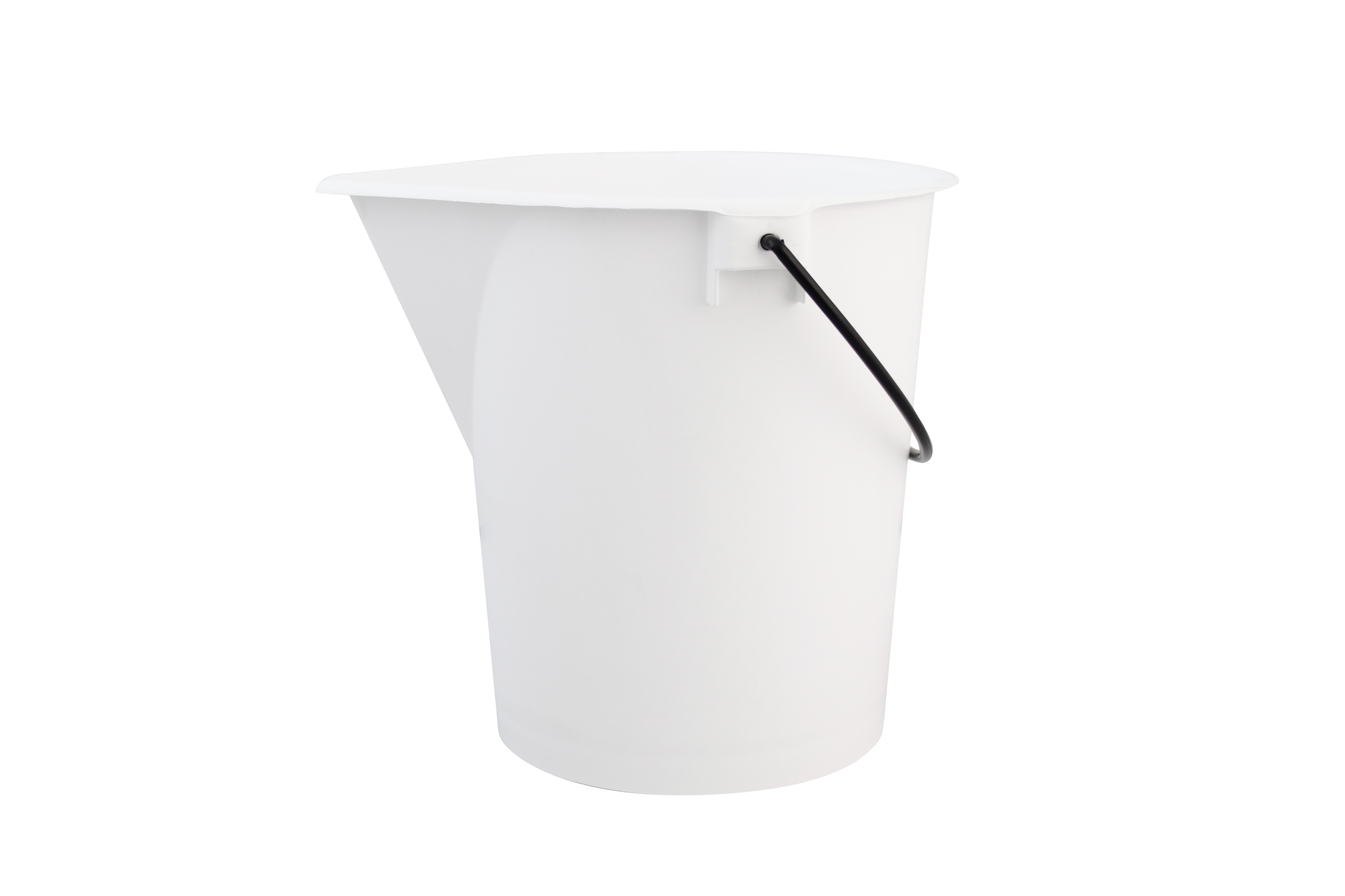 Eimer mit Ausguss, LDPE weiss, D: 320 mm, H: 330 mm, Inhalt: 15 ltr.