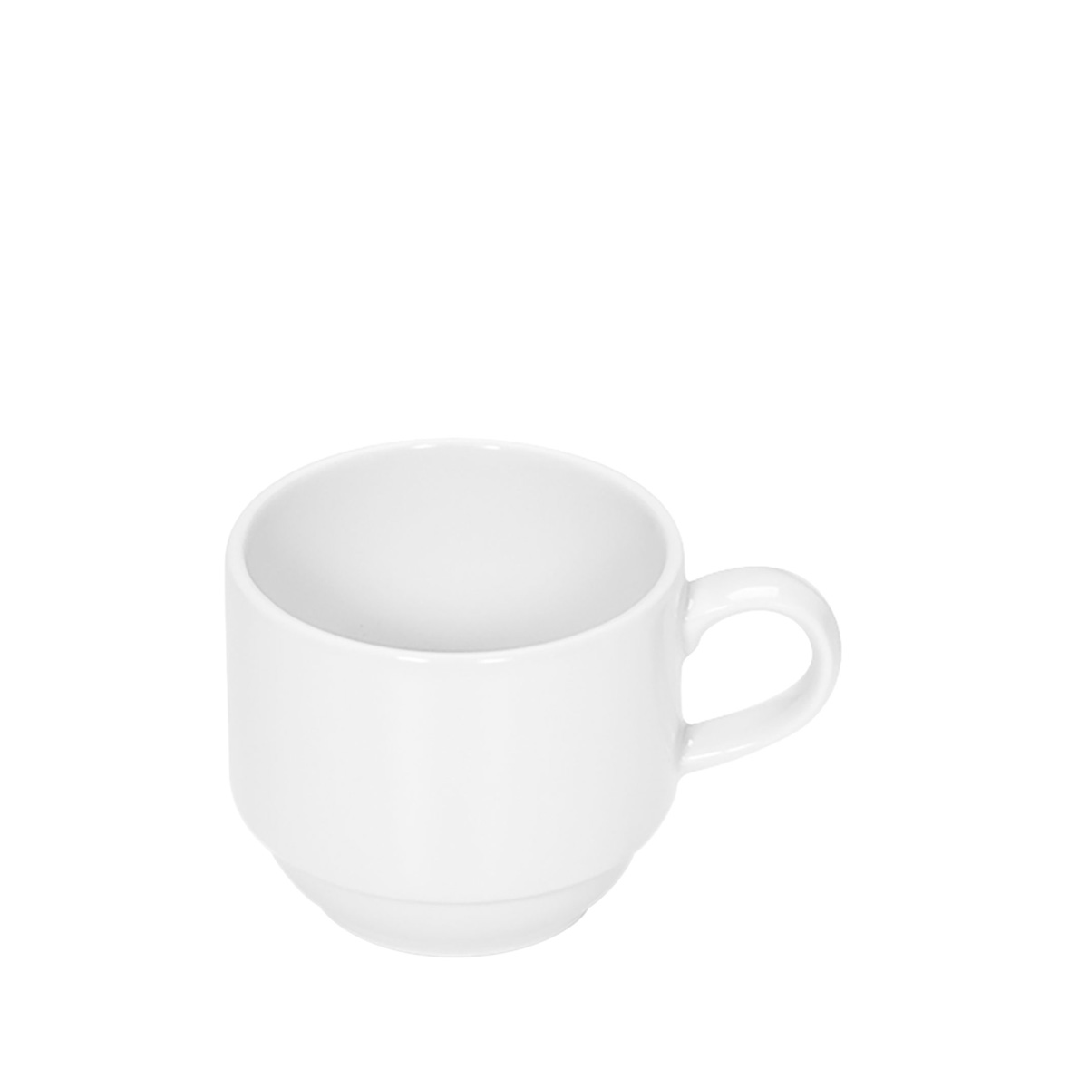 Bauscher, Relation Today - Obertasse stapelbar, uni, weiss, 0,18 ltr.