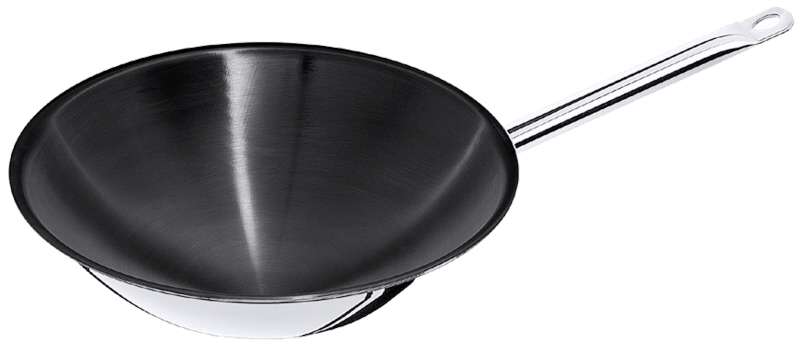Antihaft- Wok, runder Boden, D: 36 cm, H: 9 cm, I: 5 ltr.