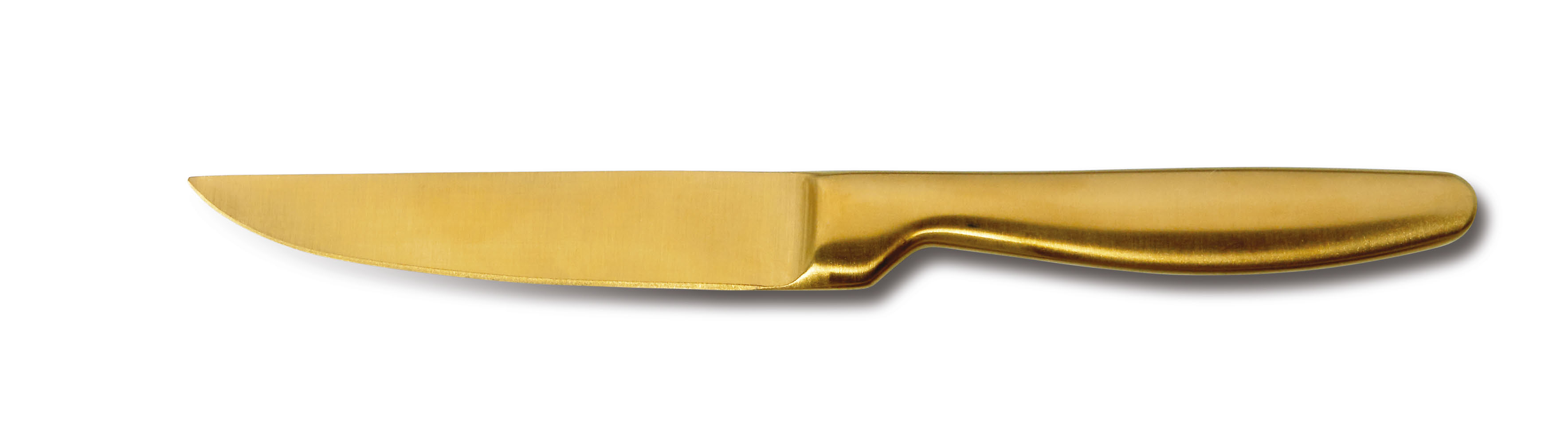 Comas, Boj Satin/ K6 : Gold - Steakmesser massiv ChrSt., glatte Schneide, 221 mm