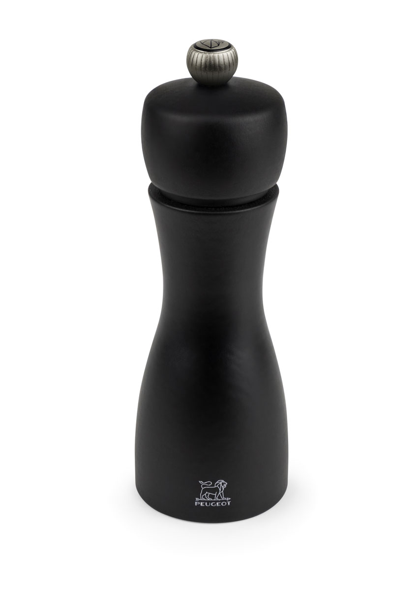 Peugeot : Tahiti Duo  - Pfeffer- und Salzmühle, manuelle Buchenholz-Mühle, Größe: 15 cm, Farbe: schwarz und weiss