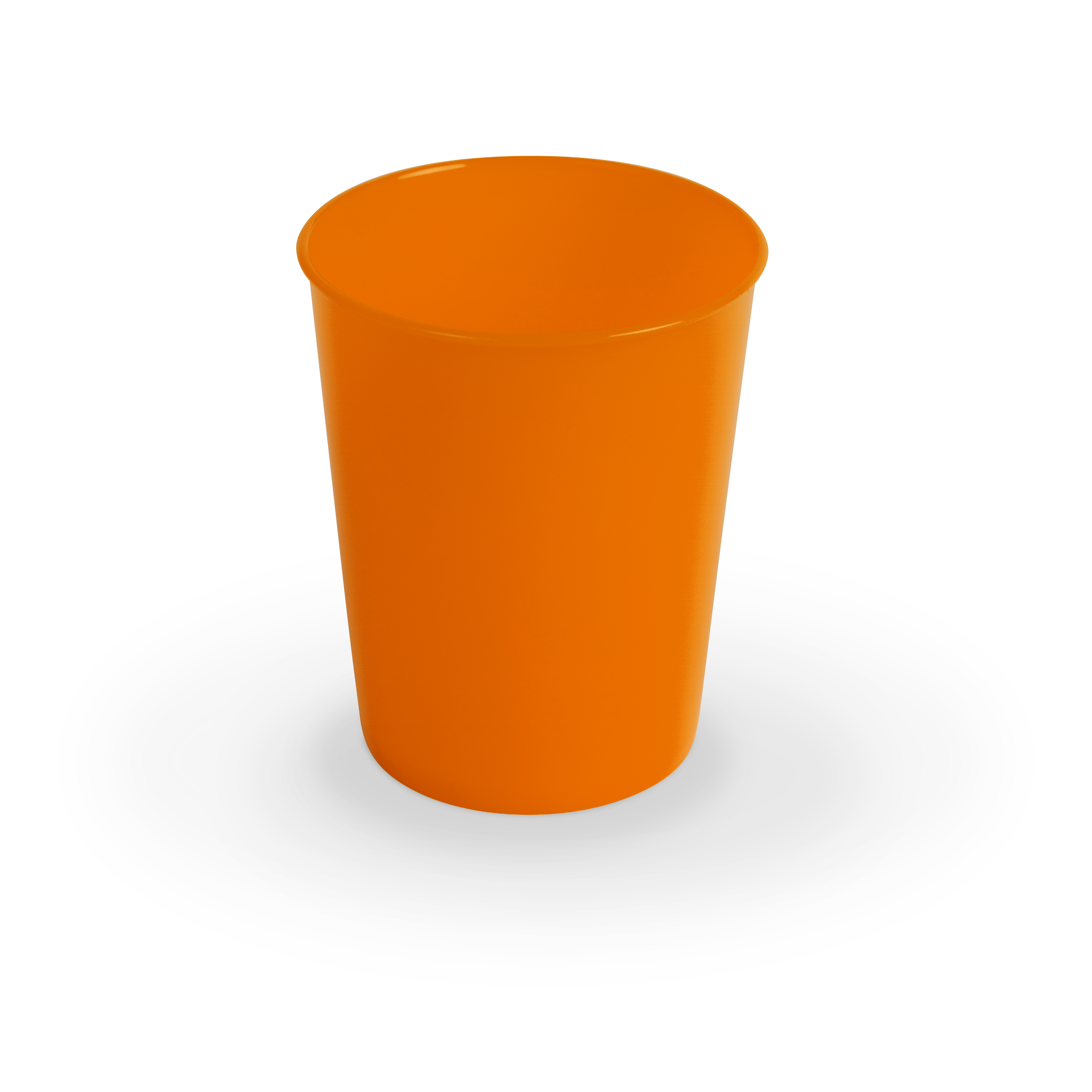 Trink-, Zahnputzbecher PP, uni, orange, D x H: 7 x 8,5 cm/ 0,2 ltr.