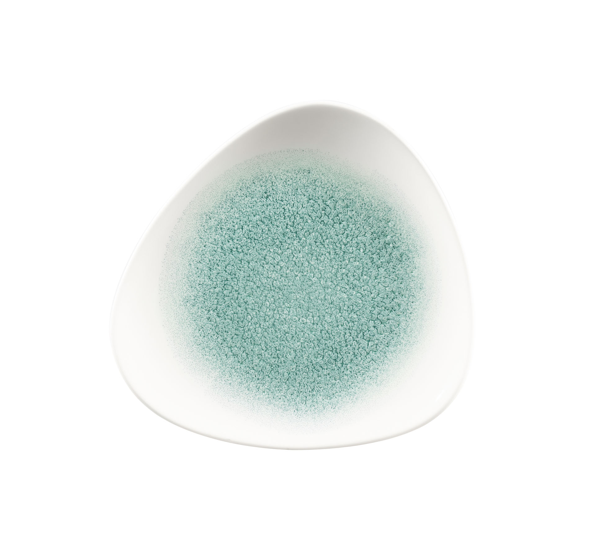 Churchill, Raku : Jade Green - Teller flach dreieckig, 20,3 cm