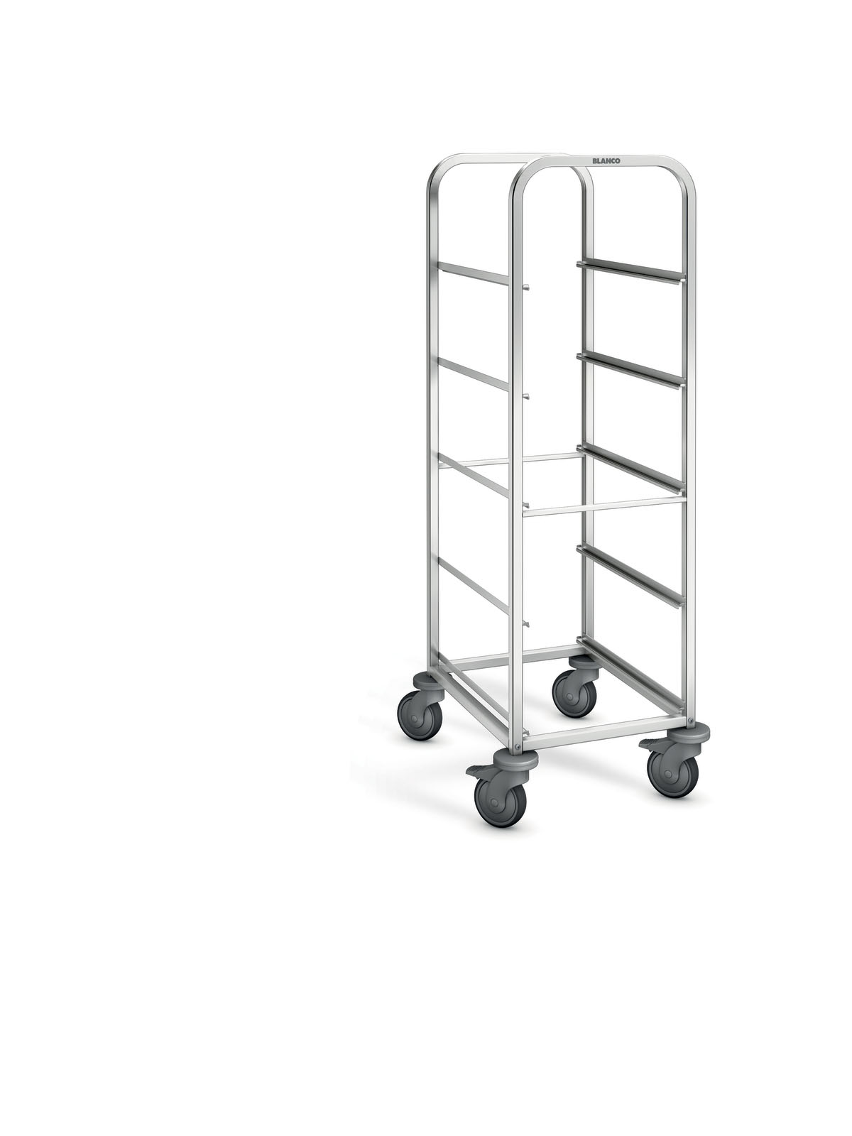 Regalwagen RWR-E 6 x 4, Kap.: 5 Eurobehälter E2 (600 x 400 x 200 mm), Trgf.: max. 125 kg, LxBxH: 68,6 x 53,6 x 151,5 cm