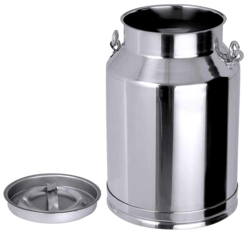 Transportkanne mit Deckel, I: 10 ltr., D: 22,5 cm, H: 33,5 cm, Edelstahl