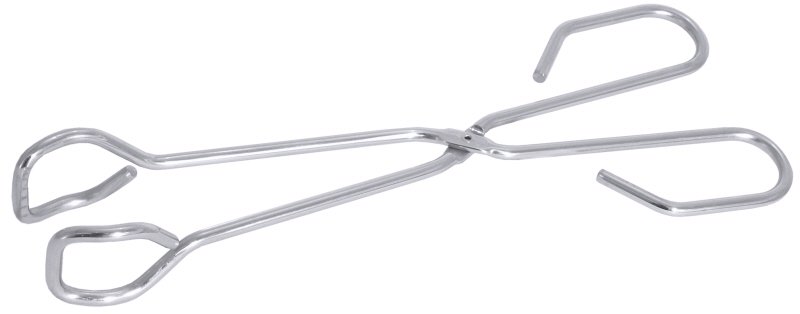 Grillzange, geriffelt, Edelstahl, L: 23 cm