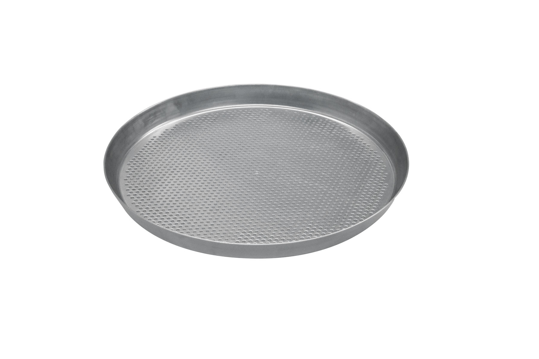 Pizzablech, Alu, Lochung 3 mm, D: 380/ 360 mm x H: 25 mm