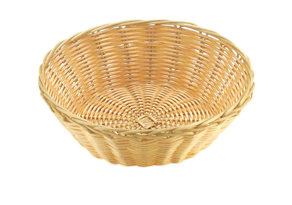 Brot- u. Obstkorb, rund D: 20 cm, H: 7 cm, PP, Fb. Hellbeig