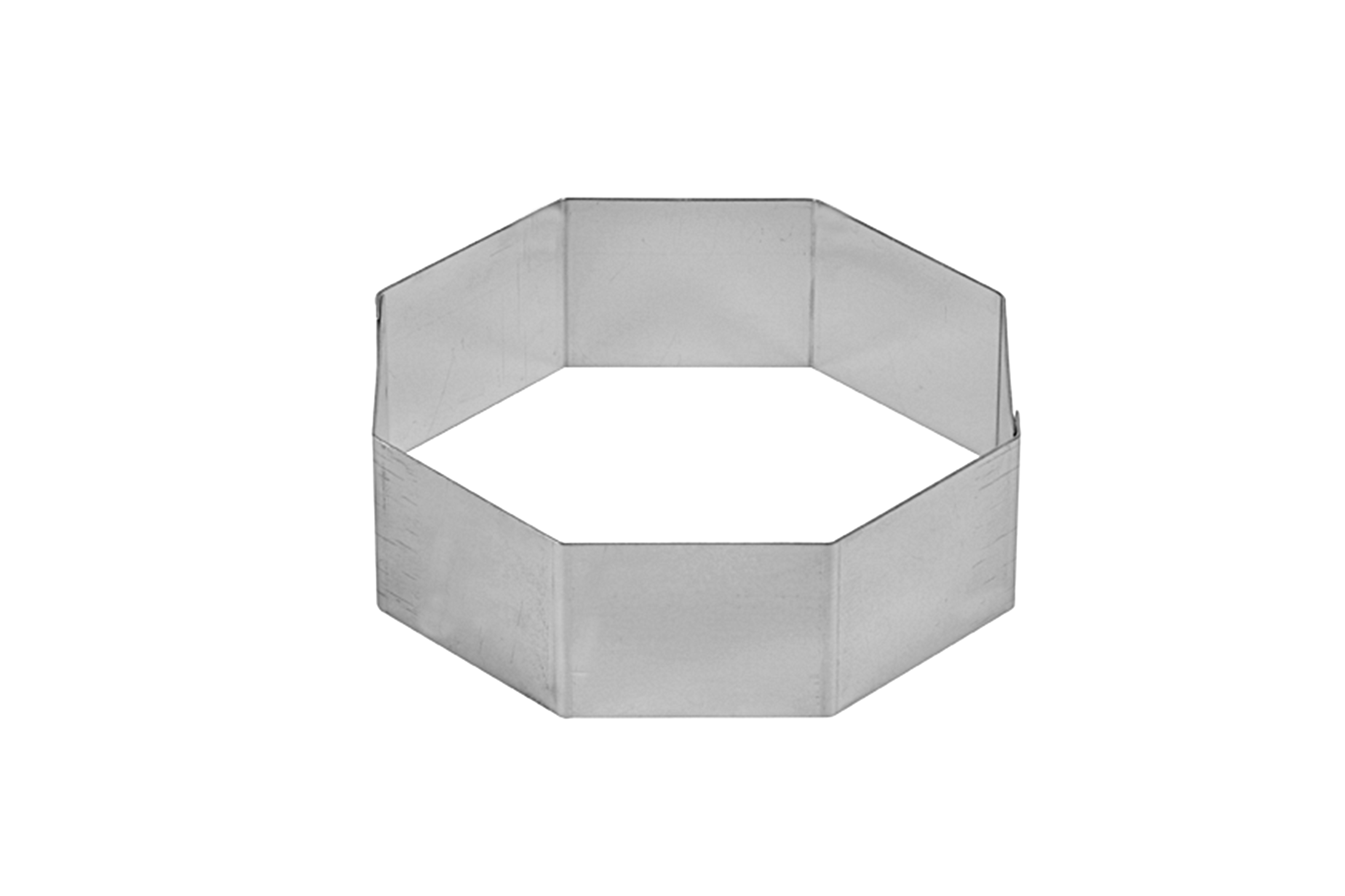 Tortenringe Achteck, Edelstahl, D: 160 mm, H: 5 cm