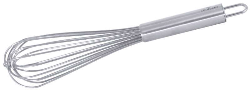 Rührbesen, 16 Drähte, Verstärkungsschlaufe, Edelstahl, L: 43,5 cm, D: 2,4 mm, Stiel: 13 cm