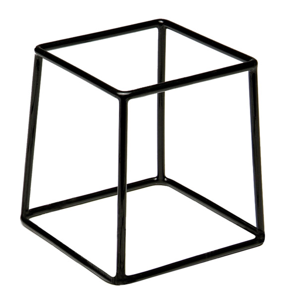 Buffetständer MULTI, 18 x 18 cm, H: 18 cm, Metall, schwarz ummantelt