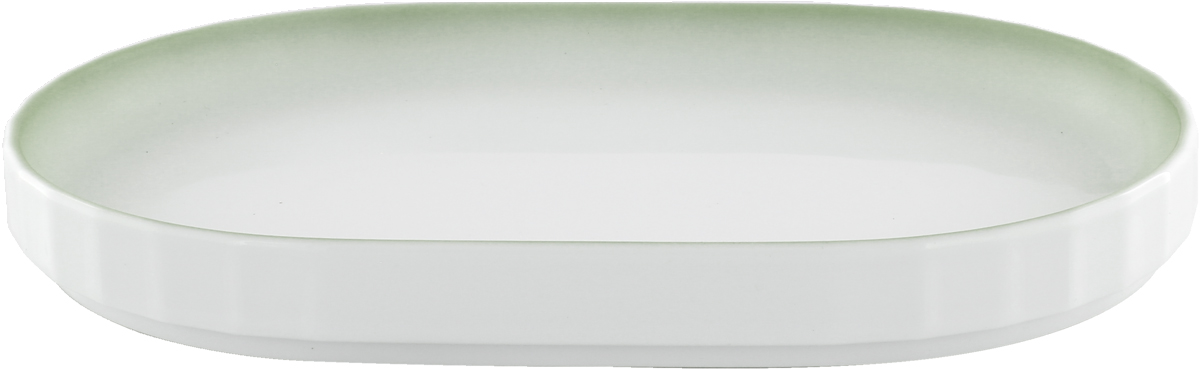 Bauscher, Edge : Gradient Sage 700745 - Platte oval, 24 x 16 cm