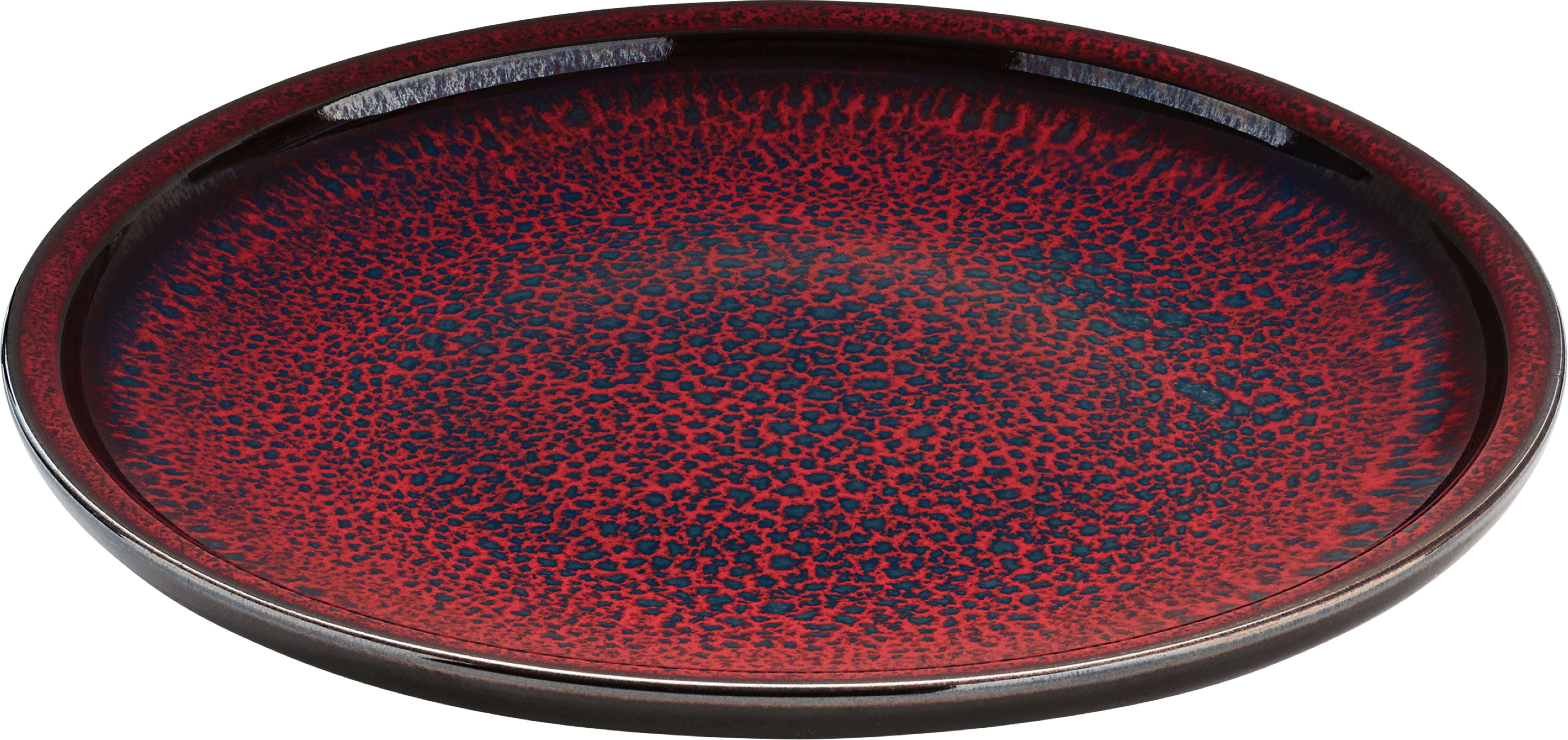 Playground, Steinzeug - GLOW : Teller, flach coup rund, 25 x 3,2 cm