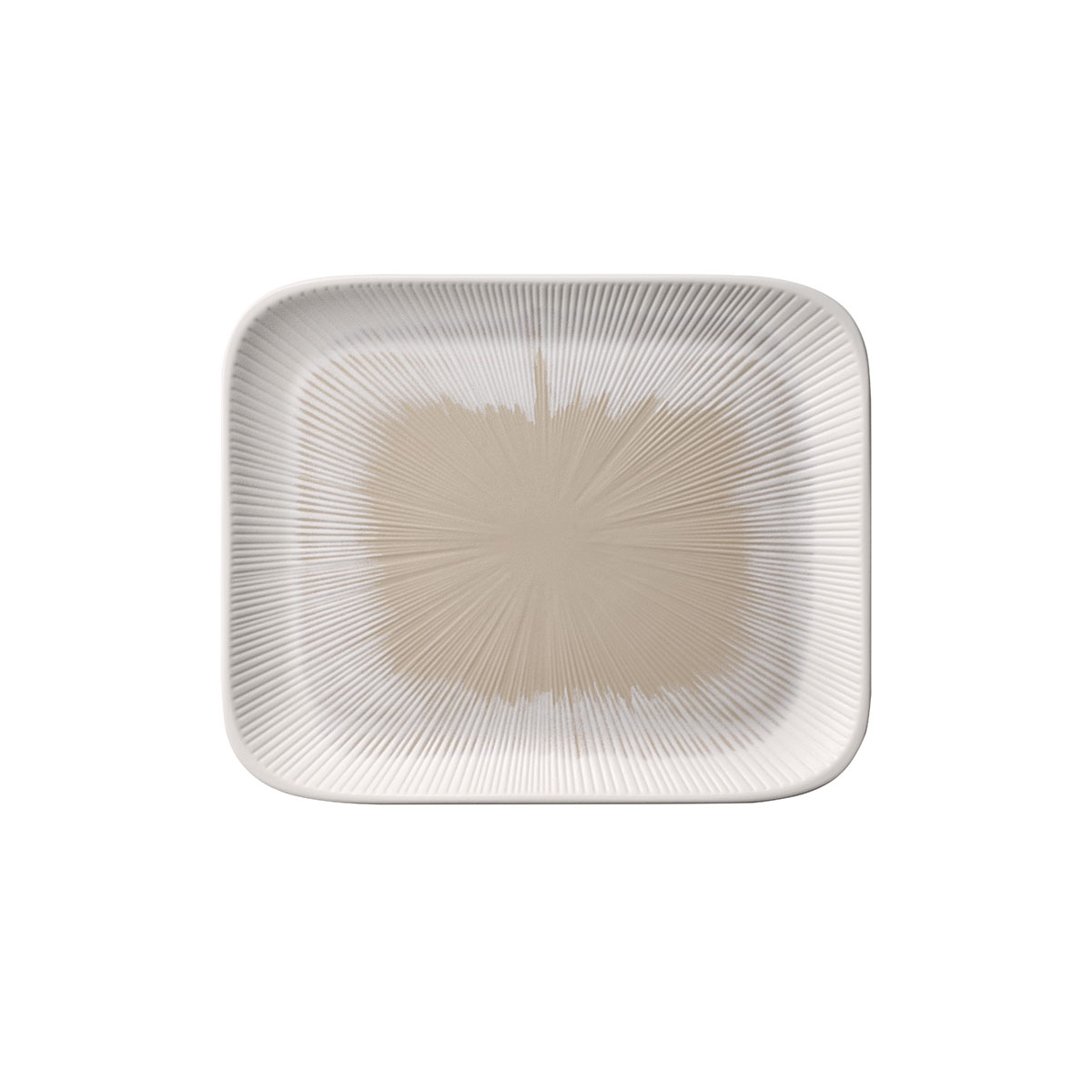 GN 1/2 Tablett BLUSH, Melamin, 32,5 cm x 26,5 cm, H: 2,5 cm, Fb. weiss-beige