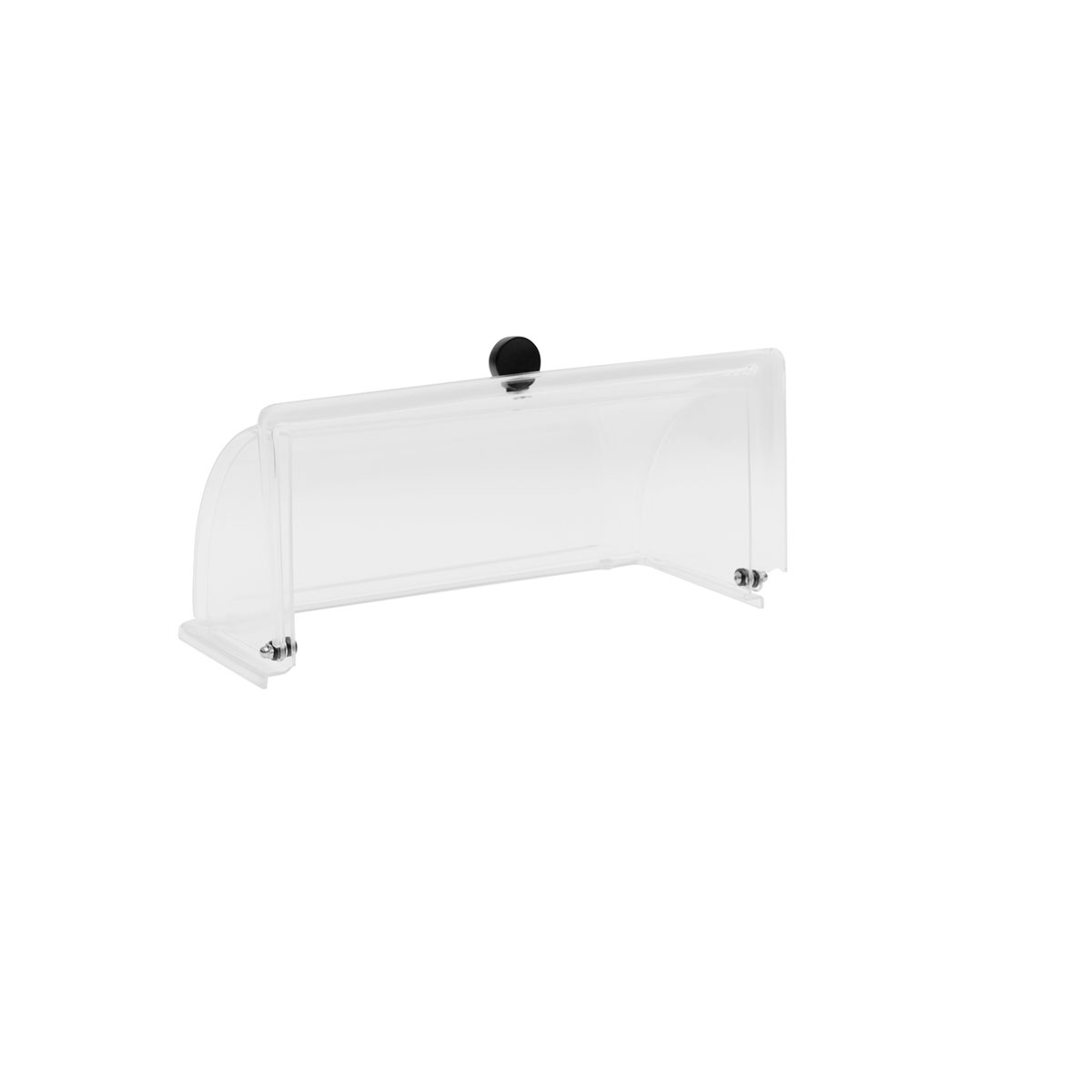 GN 1/2 Rolltophaube, Acryl , schwarzer Griff, 32,5 x 26,5 x 15 cm