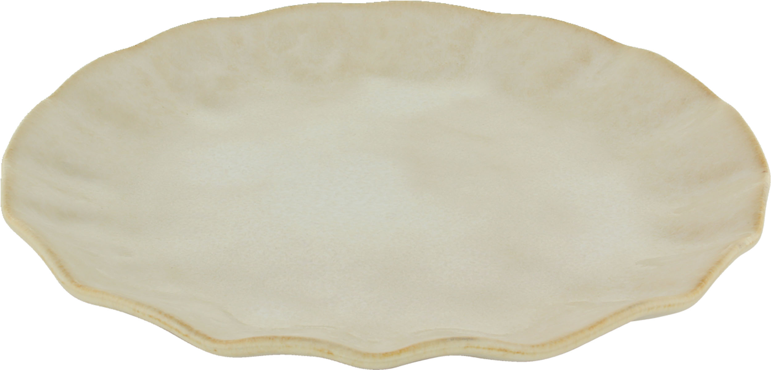 Playground, Steinzeug - NAMI : Teller, flach, rund, sandfarben, 28 cm